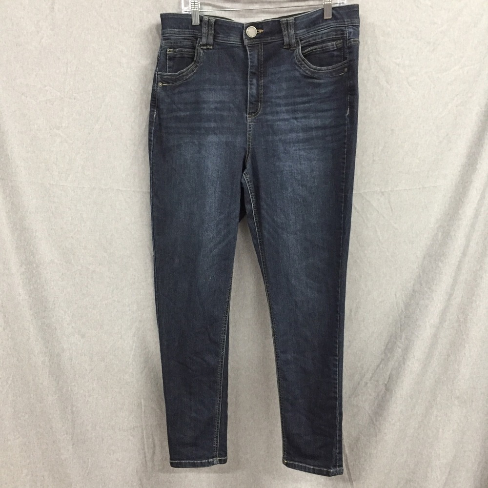 Democracy Ab Technology Skinny Jeans Dark Wash Indigo‎ Blue Stretch Size 14